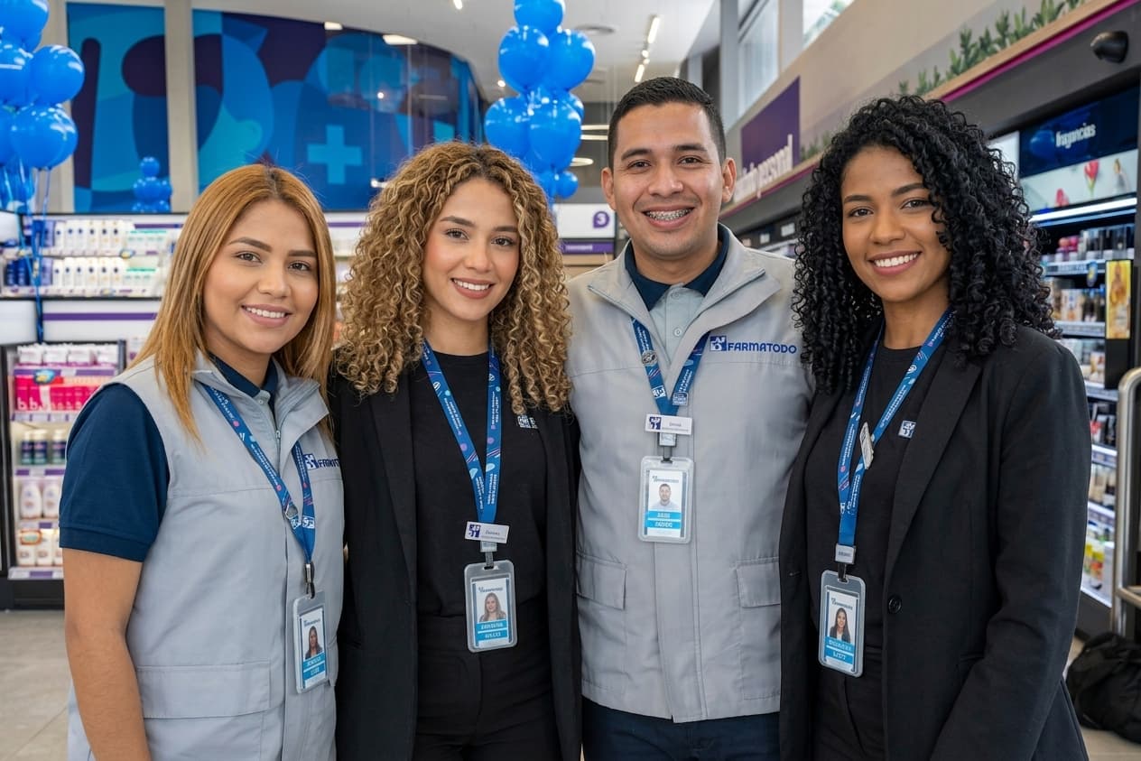 Colaboradores de Farmatodo en una tienda